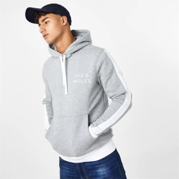 image of Jack Wills Dornoch Panel Hoodie - Grey