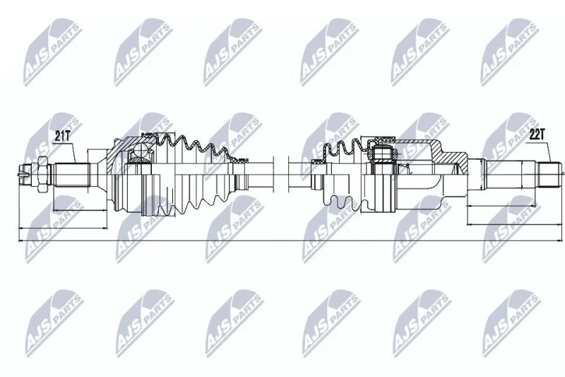 Image of NTY Drive shaft NTY NPW-PE-015