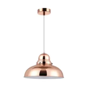 image of Premier Housewares Jasper Pendant Light - Copper Finish