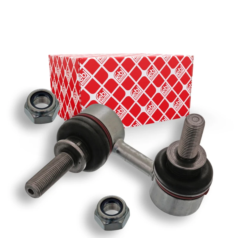 Image of FEBI BILSTEIN 48140 Anti-roll bar link Front Axle Left Steel Link Stabiliser (3229)