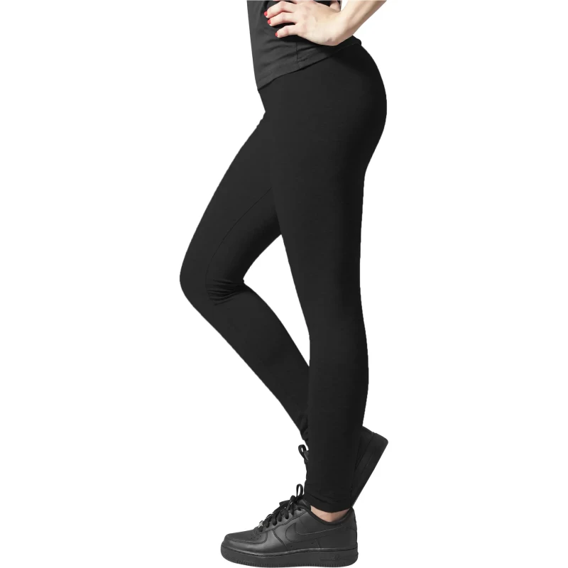Image of Urban Classics Legging womens large sizes large sizes Urban Classics Jersey Noir Female 4XL