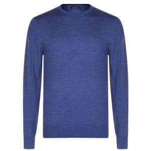 image of Howick Merino Crew Jumper - Denim Marl