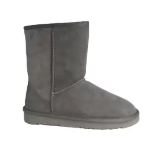 Image of Eastern Counties Leather Womens/Ladies Jodie Sheepskin Short Plain Boots (4 UK) (Grey)