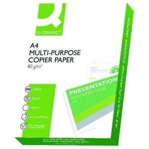 Image of Q-Connect A4 White 80gsm Copier Paper Pack of 2500 KF01087