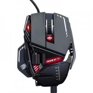 MadCatz R.A.T. 8 + Optical Ergonomic, Backlit, Gel wrist support mat, Weight trimming, Built-in user memory Black