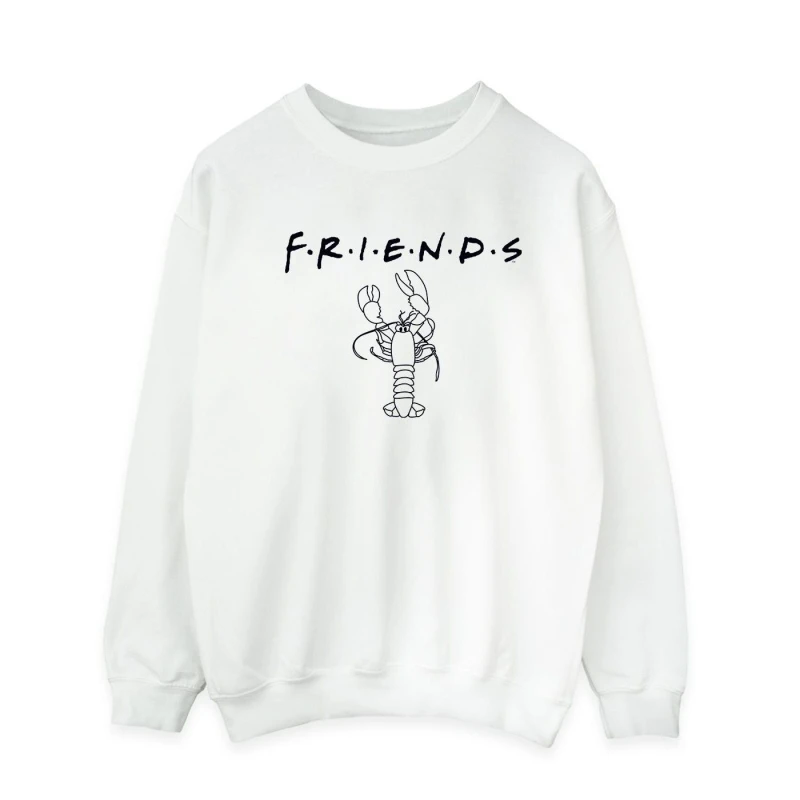 Image of Friends Friends Men Lobster Logo Sweatshirt in White Size: Small White S Male 5063376923910