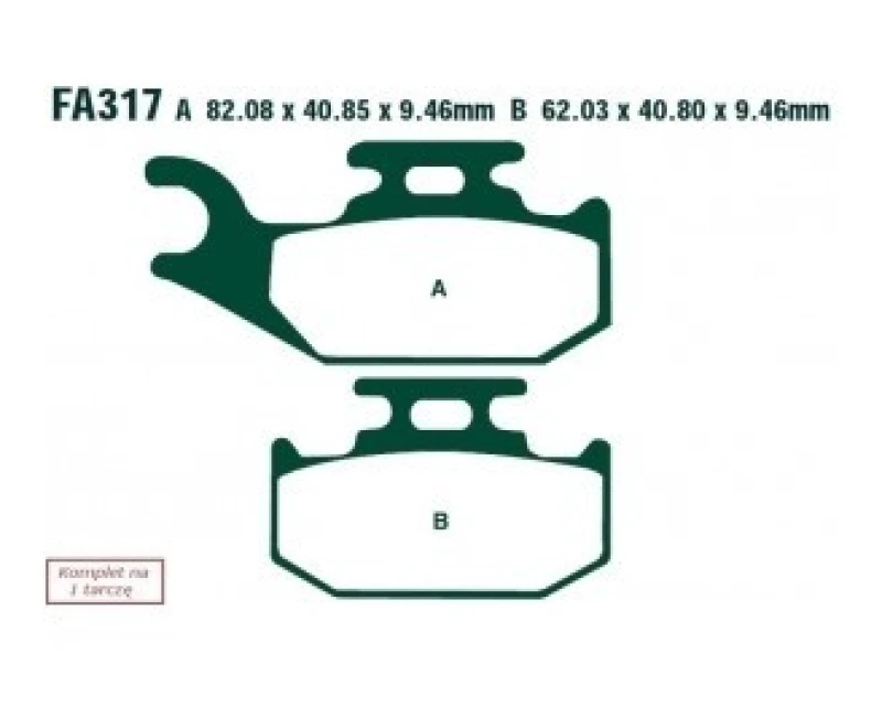 Image of EBC Brakes FA317TT Brake pad set Brake Pad Set,disc brake (402)
