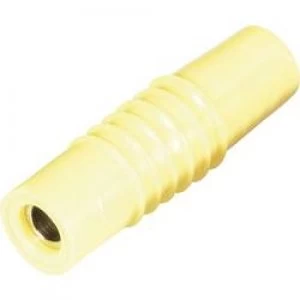 image of Jack socket Plug straight Pin diameter 4mm Yellow Schnepp