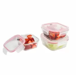 image of Neodirect - Neo 3pc Glass Food Storage Container Set With Air Vent Lids