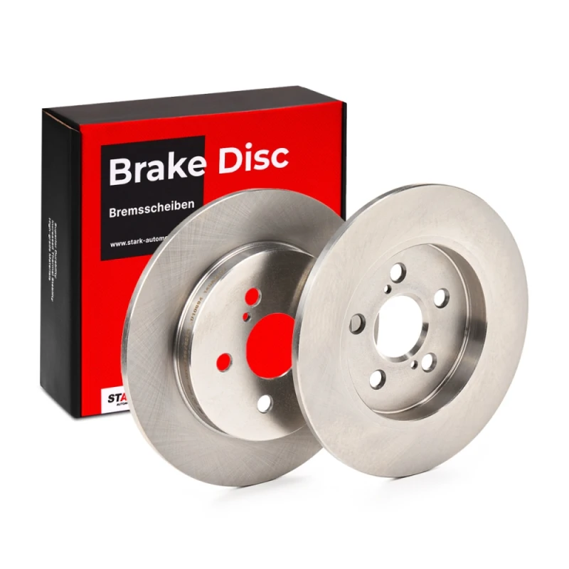 Image of STARK SKBD-0020384 Brake disc Rear Axle, solid, Cast Iron, Uncoated, Untreated, without bolts/screws Cast Iron Brake Disc (82)