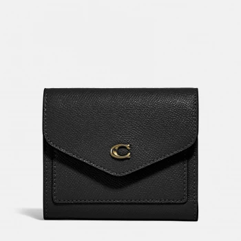 Image of Coach Womens Crossgrain Leather Wyn Small Wallet - Li/Black