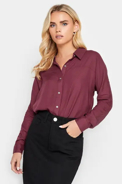 Image of PixieGirl Petite Long Sleeve Shirt Red