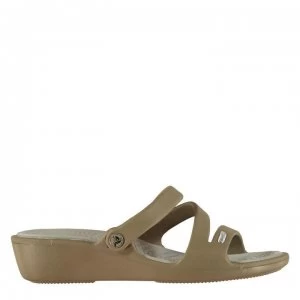 Image of Crocs Patricia Ladies Sandals - Khaki/Pearl Whi