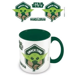 image of Star Wars: The Mandalorian - Snack Time Green 11oz/315ml Coloured Inner Mug