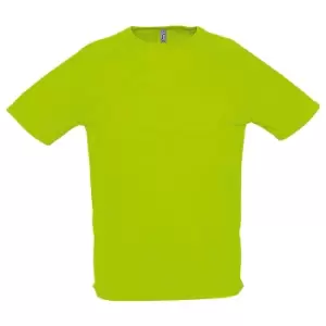 Image of SOLS Mens Sporty Short Sleeve Performance T-Shirt (3XL) (Neon Green)