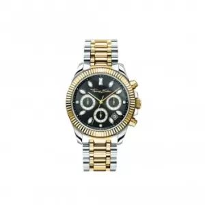 Image of Divine Chrono Black Dial Silver Gold-Coloured Watch WA0398-291-201