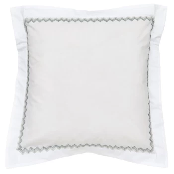 Image of Bedeck of Belfast Yuna Embroidered Square Pillowcase - Sage