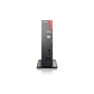 Image of Fujitsu ESPRIMO G7012A 5650U Desktop AMD Ryzen 5 PRO 8GB DDR4-SDRAM 256GB SSD Windows 11 Pro Mini PC Black Red