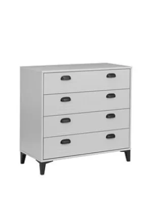 Julian Bowen Lakers 4 Drawer Chest, Black/Grey