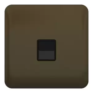 Image of Schneider LSD Data Telephone Single Socket BT Second Black Insert Mocha Bronze - GGBL7062BMB