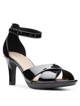 image of Clarks Adriel Cove Heeled Sandal - Black