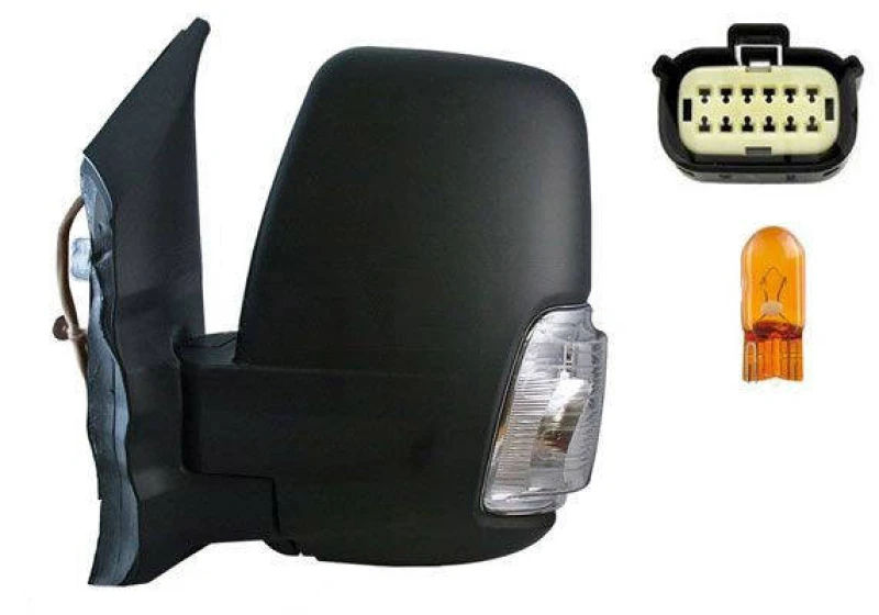Image of ALKAR 9001734 Wing mirror Left, white, Manual, Convex Outside Mirror (50)