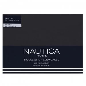 image of Nautica Housewife Pillowcases - Charcoal