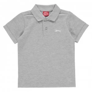 Image of Slazenger Plain Polo Shirt Infant Boys - Grey Marl