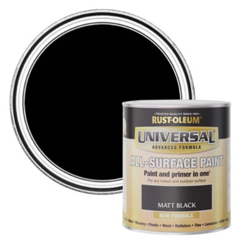 Image of Rust-Oleum Rust-Oleum Universal All-Surface Matt Paint 750ml - Black