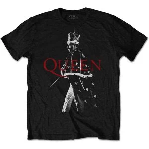 image of Queen - Freddie Crown Mens Large T-Shirt - Black