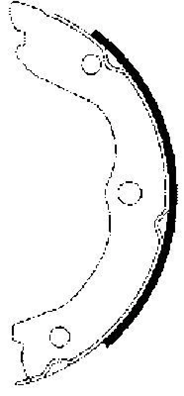 Image of HELLA Handbrake shoes HELLA 8DA 355 050-611
