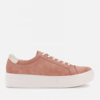 Image of Vagabond Womens Zoe Suede Platform Trainers - Dusty Pink - UK 4