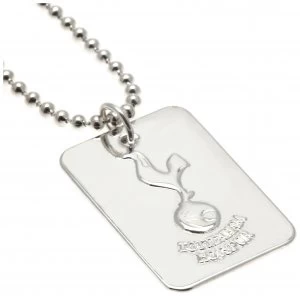 Image of Silver Plated Tottenham Dog Tag & Ball Chain