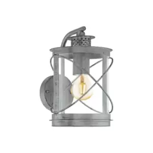 Image of Netlighting Hilburn 1 Light Outdoor Wall Light Antique Silver IP44, E27