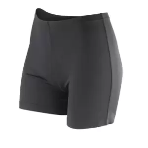 Image of Spiro Womens/Ladies Impact Softex Quick Dry Shorts (L) (Black)