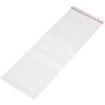 Image of Grip seal bag with write on panel W x H 100 mm x 300 mm Transparent Polyethy