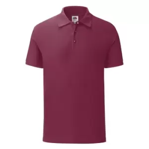 Image of Fruit of the Loom Mens Tailored Polo Shirt (XXL) (Burgundy)