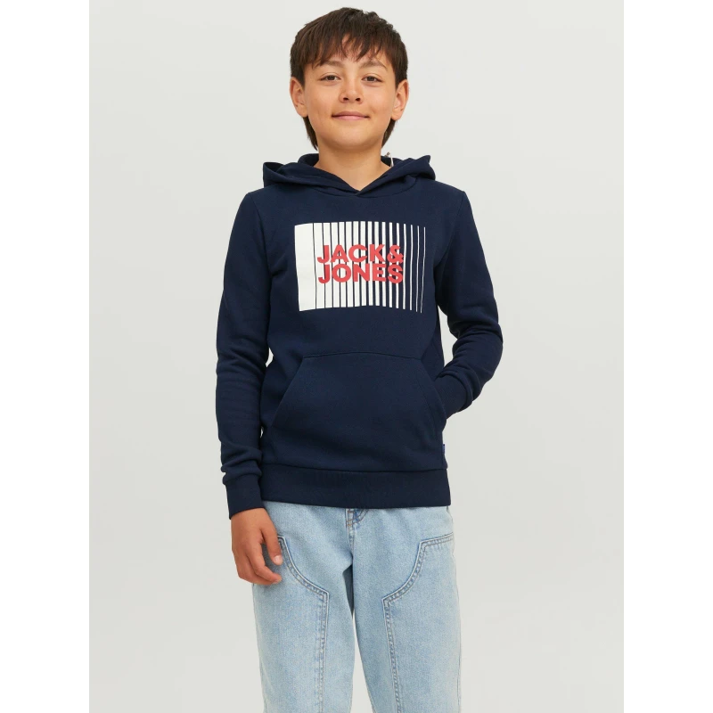 Image of Jack and Jones Kids Play Logo Hoodie Navy Blazer male 8 Years