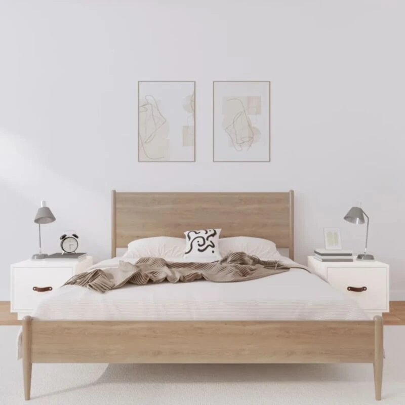 Image of Vidaxl Bedside Cabinets 2 Pcs White 40X34X35cm Solid Wood Pine, White 818288