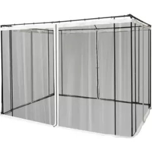 Image of 10 x 10ft Gazebo Replacement Mosquito Netting Screen Walls Black - Outsunny