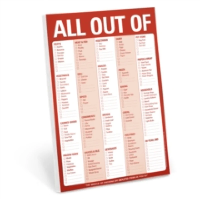 Image of Knock Knock Pad: All Out Of Pad (with magnet) Other printed item