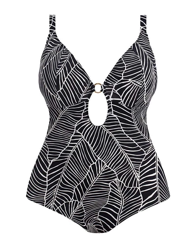 Image of Elomi Elomi Kata Beach Swimsuit Black Female 36F/FF QV21501