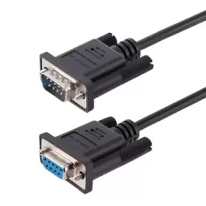 Image of StarTech.com 3m RS232 Serial Null Modem Cable Crossover Serial Cable w/Al-Mylar Shielding DB9 Serial COM Port Cable Female to Male Compatible w/DTE De
