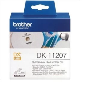 Image of Brother DK-11207 P-touch Label Tape (58mm x 100) Black On White