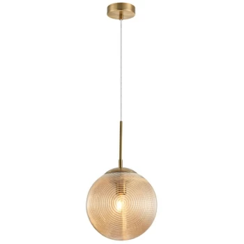 image of Maytoni Lighting - Maytoni Modern - Lumina Modern Lumina Brass Pendant Ceiling Light Glass Shade