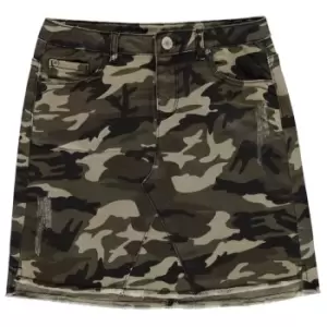 Firetrap Camo Stretch Mini Skirt Junior Girls - Green