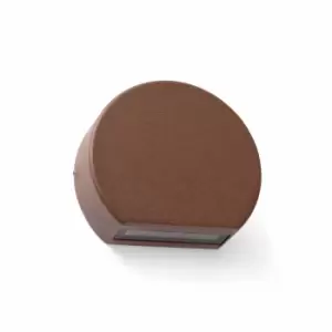 Image of Pill LED Outdoor Wall Light Rust Brown IP54