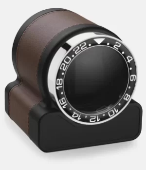 Image of Scatola del Tempo Watch Winder Rotor One Chestnut Black Bezel