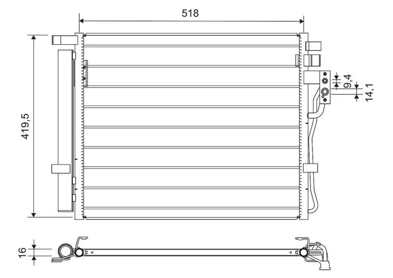 Image of Air conditioning condenser VALEO 814404