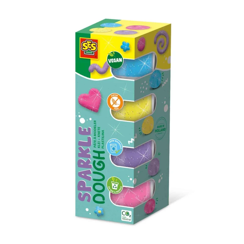 Image of SES Creative Feel Good Dough - Sparkle (4x90g) Multi unisex One Size